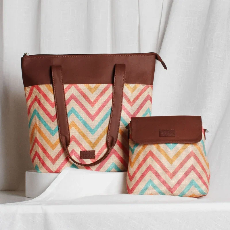 Bagstek WavBeach Everyday Tote & Sling Bag Combo