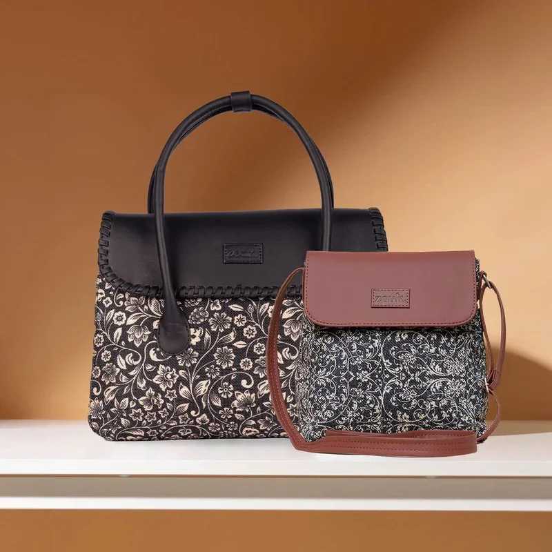 Bagstek Flomotif Lattice Lace Satchel & Sling Bag Combo